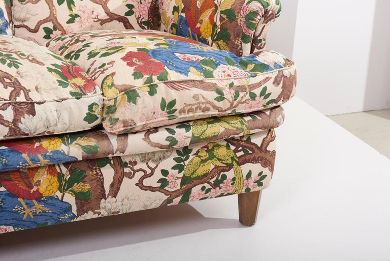 4-Seat Sofa with Floral Fabric by Josef Frank for Svenskt Tenn, 1950s In Good Condition In Berlin, DE