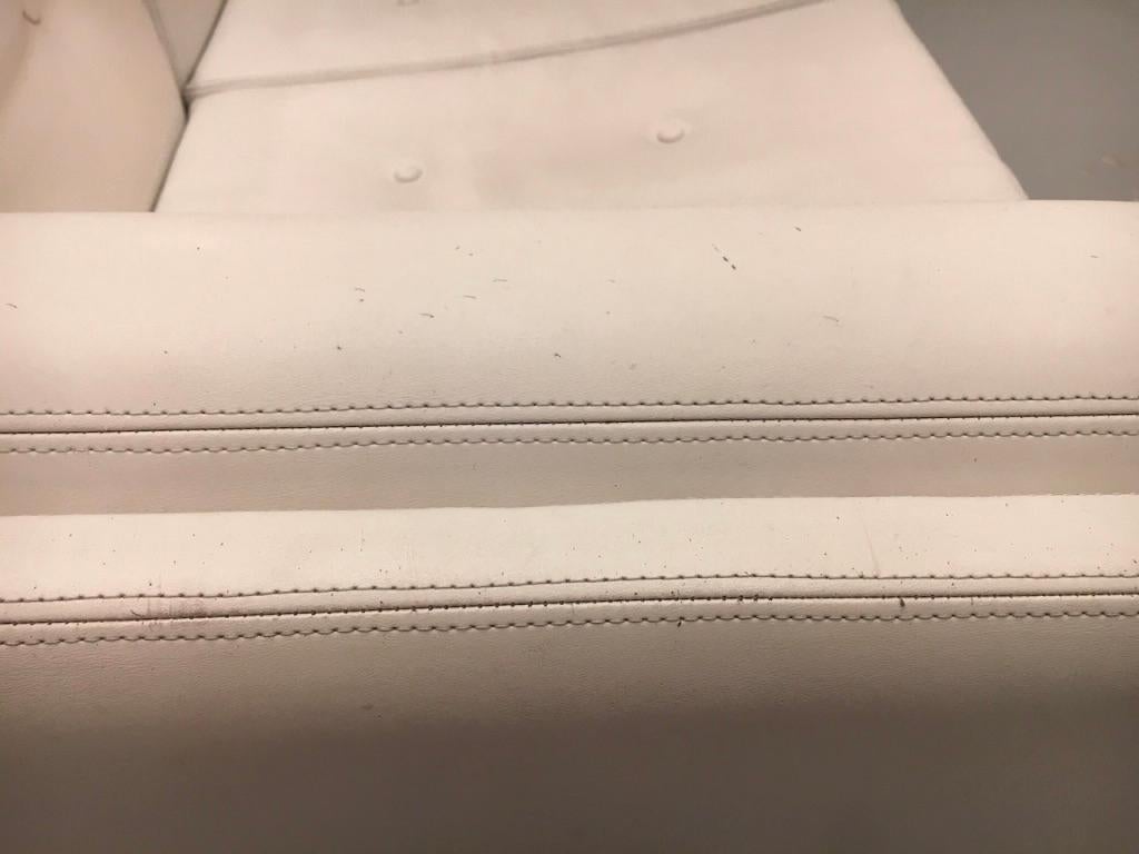 Italian 4-Seat White Faux Leather 