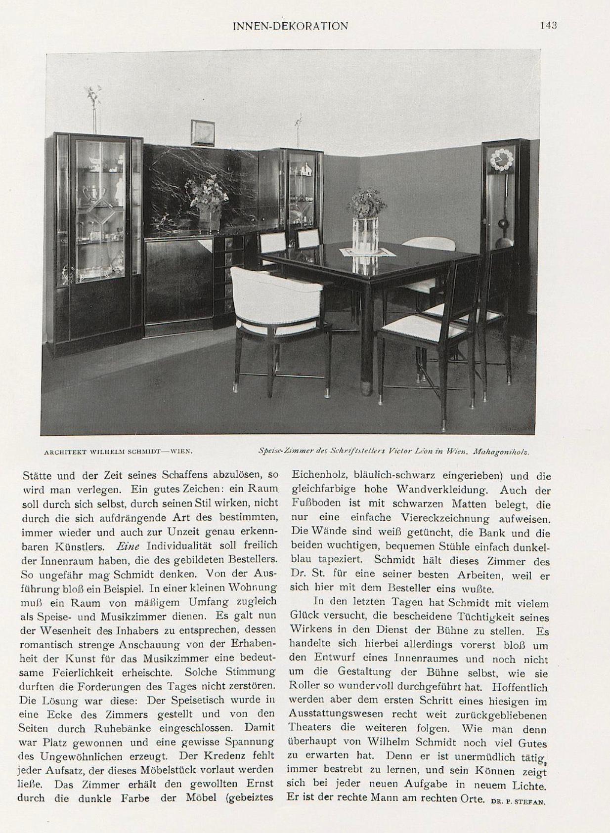 4 sezessionistische Sessel von Wilhelm Schmidt (Student J. Hoffmann), Wien 1908 im Angebot 6