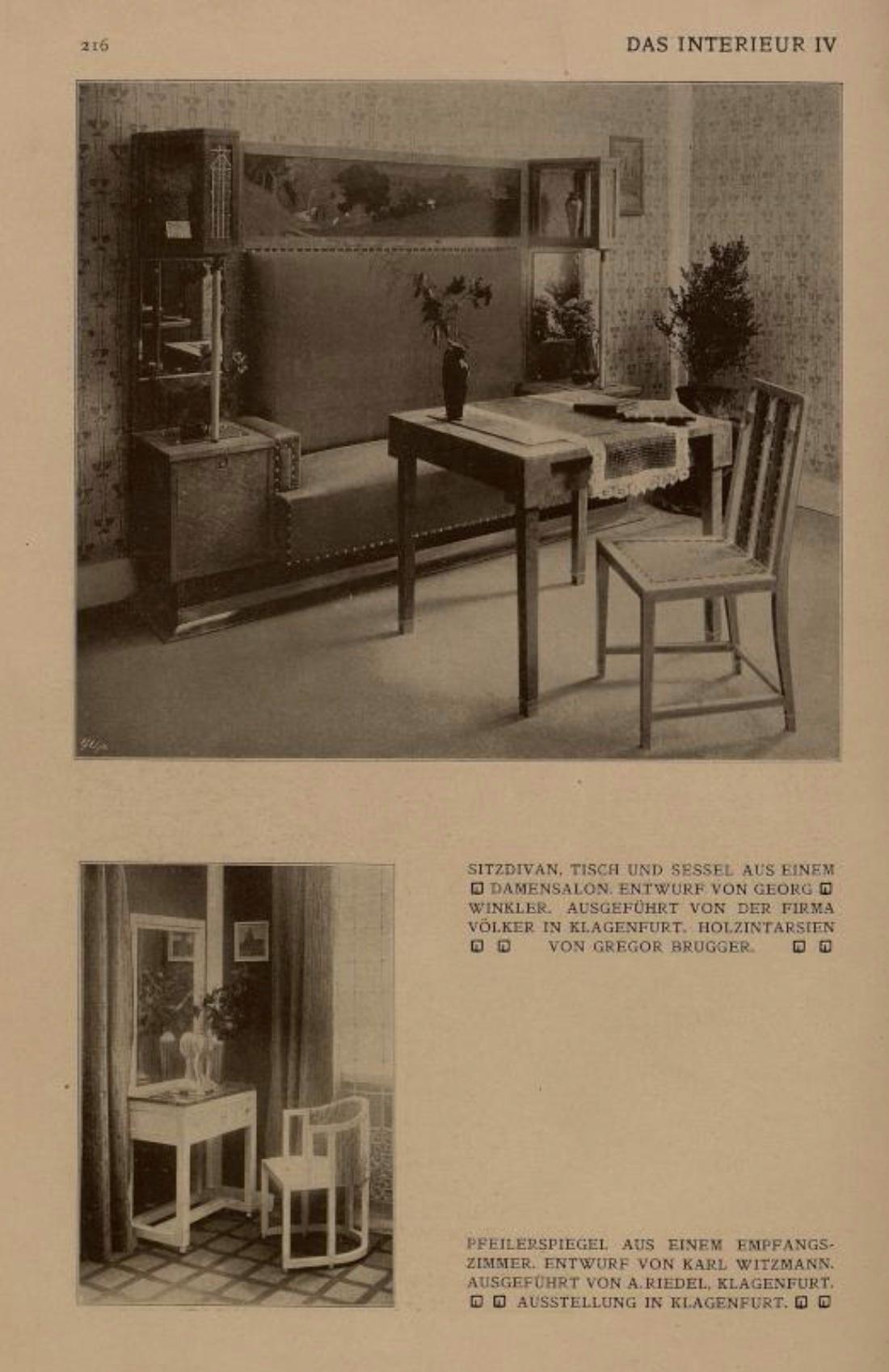 4 sezessionistische Sessel von Wilhelm Schmidt (Student J. Hoffmann), Wien 1908 im Angebot 1