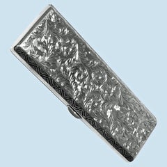 4 Section Cigarette Case Box .950 Silver Standard, C.1930