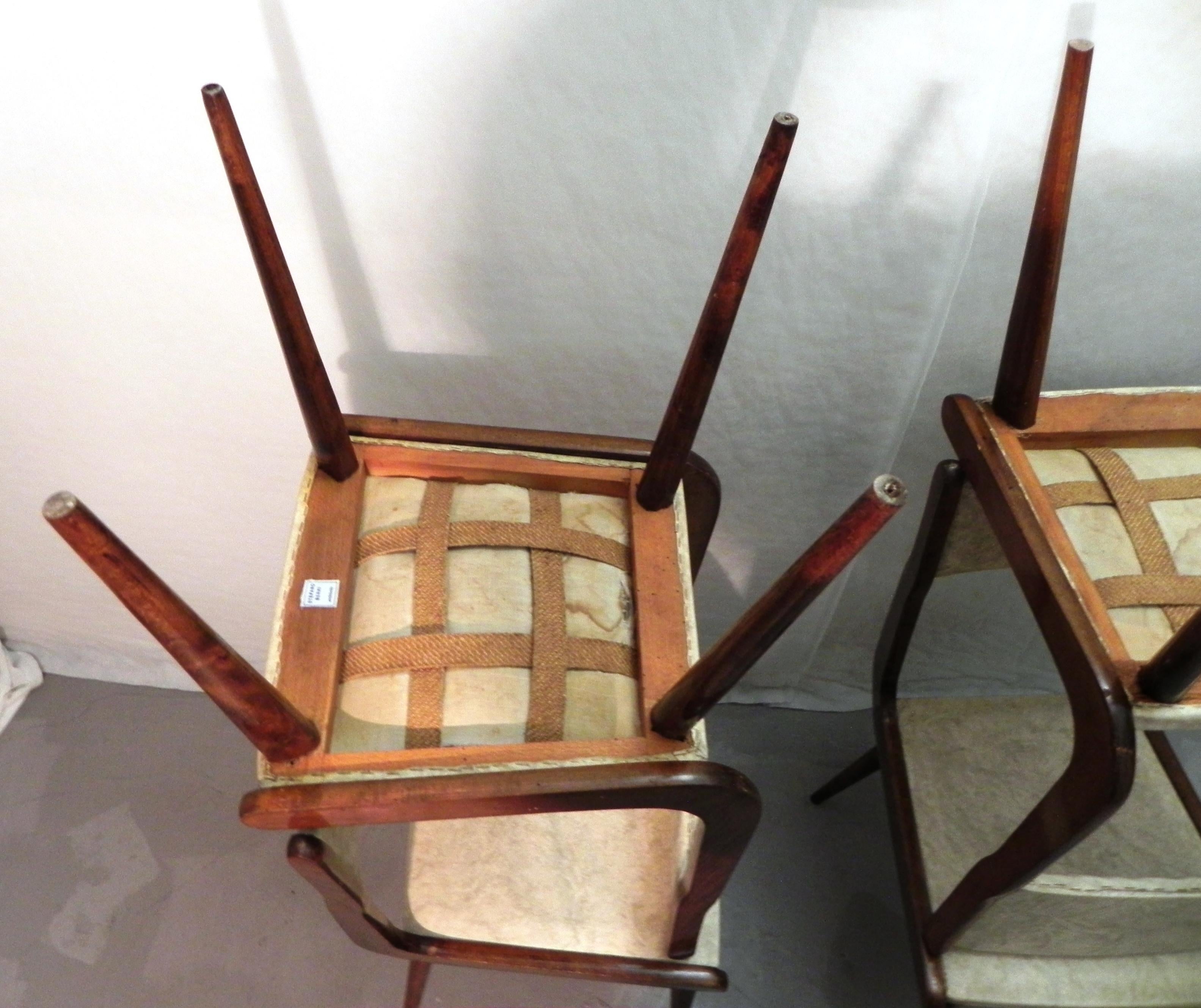 4 chaises des années 1960 en vente 2