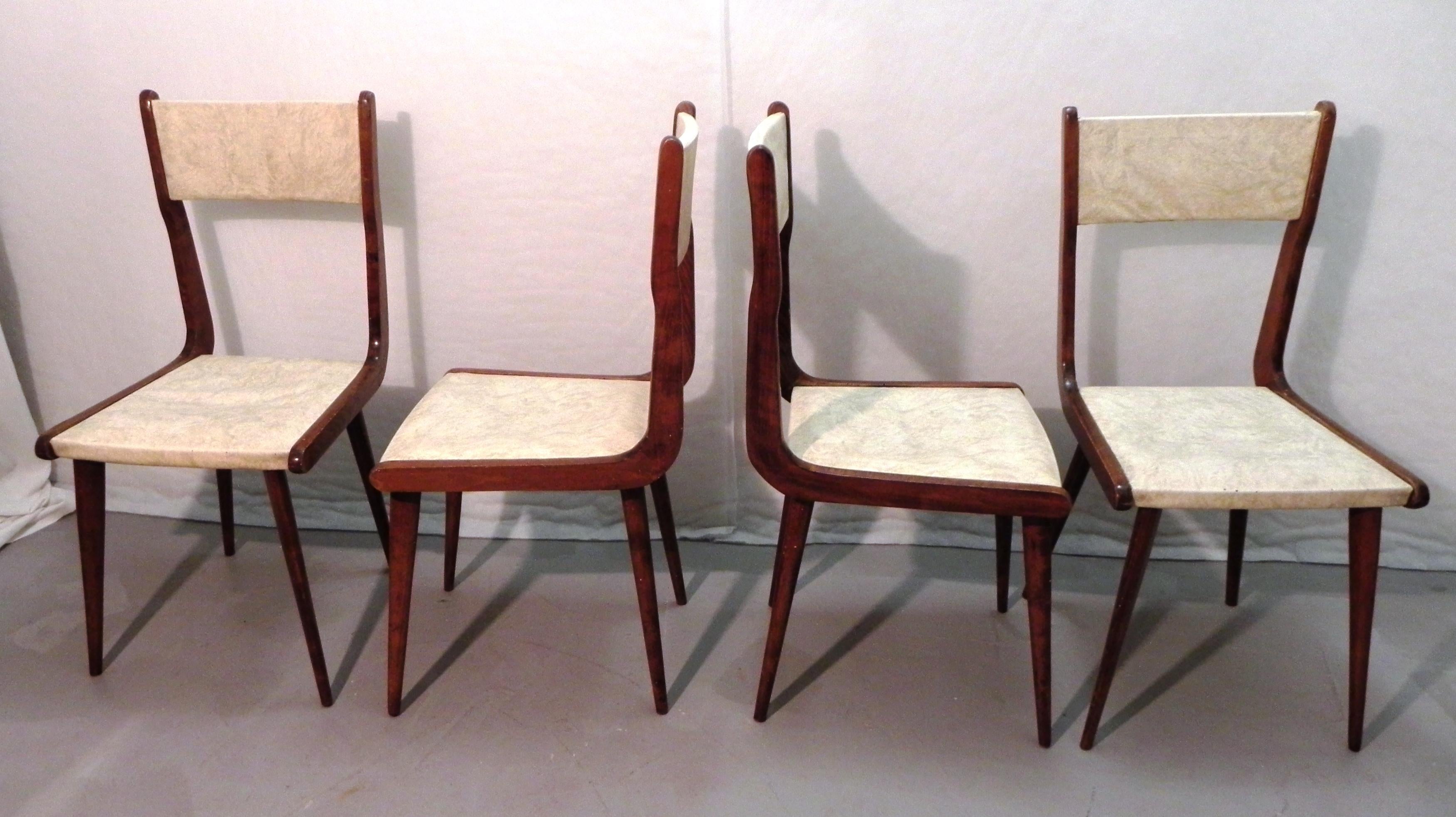 Mid-20th Century 4 chairs 60s For Sale