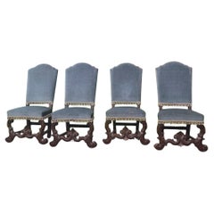 4 19th century baroque chairs from stately mansion