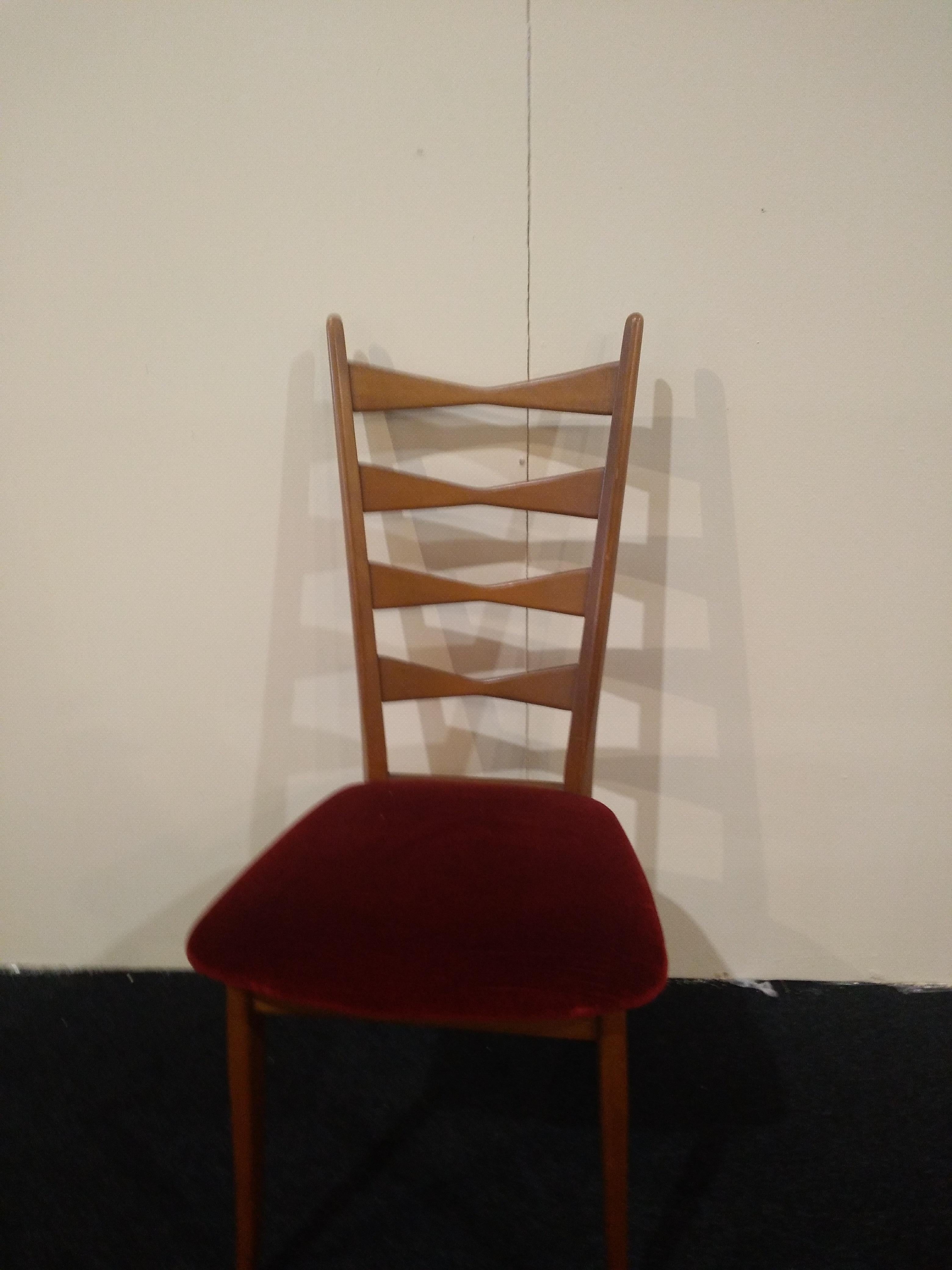 4 chaises modernes du milieu du siècle  Bon état - En vente à Lucca, IT