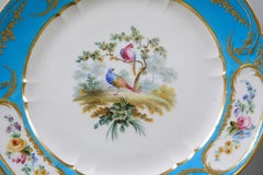 4 Serve style porcelain plates, C19th