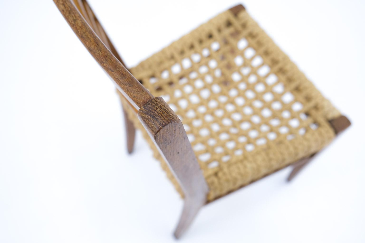 Ensemble de 4 chaises de salle à manger en corde suspendue par Frida Minet et Adrien Audoux pour Vibo Vesoul en vente 5