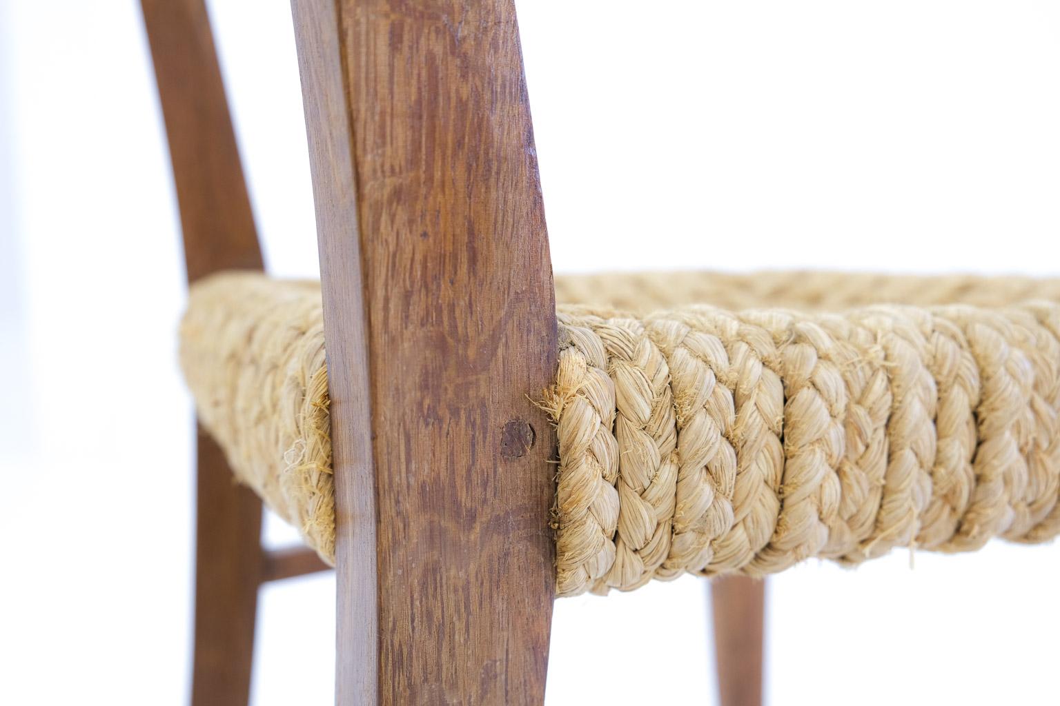 4-Set Slung Rope Dining Chairs by Frida Minet and Adrien Audoux for Vibo Vesoul For Sale 7