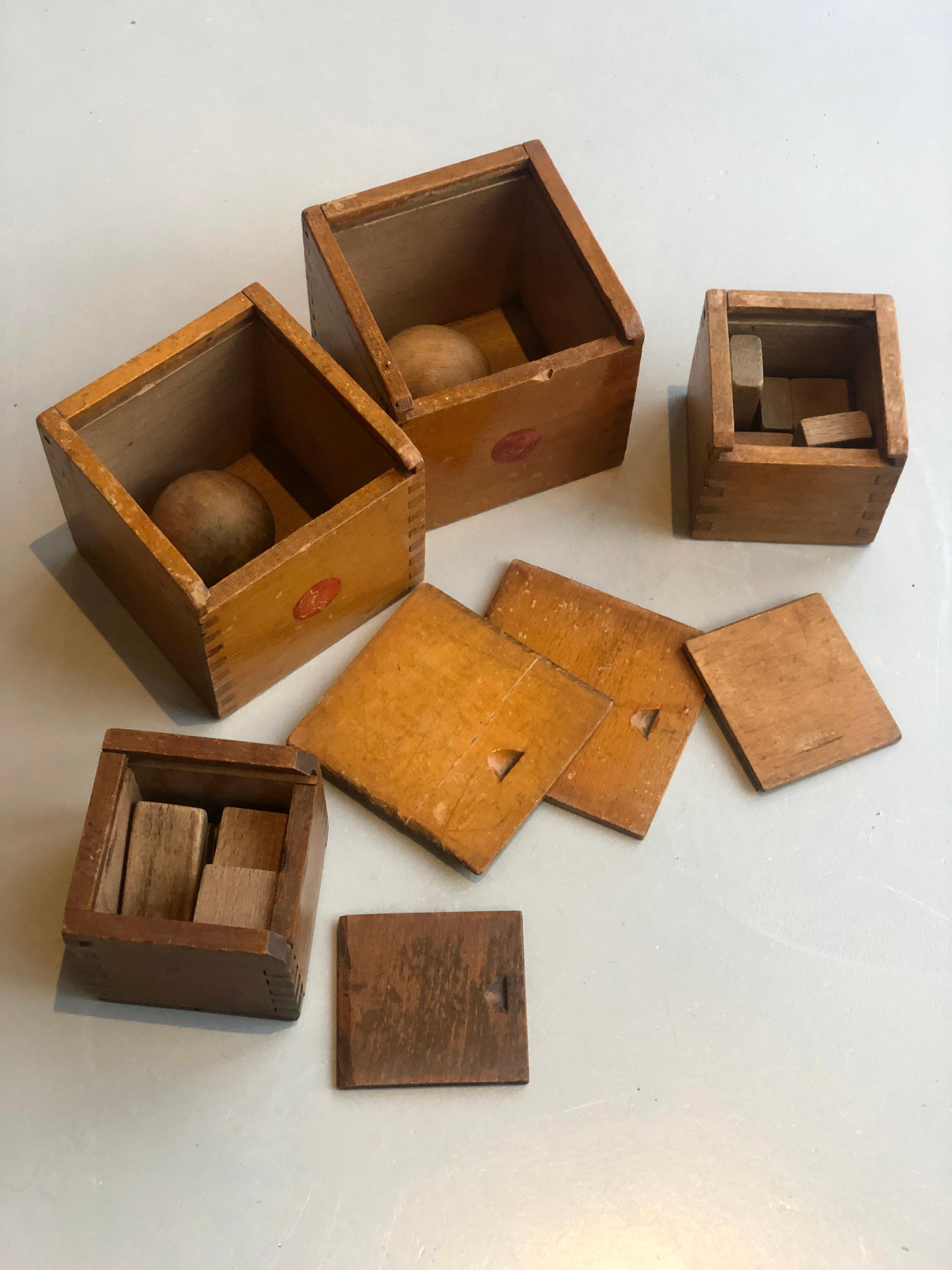 Early 20th Century 4 sets Children Toy Blocks, De Stijl, Amsterdam School, Berlage, 1920's For Sale