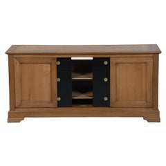 French Louis Philippe interpretation of a 4 door TV cabinet in solid oak wood