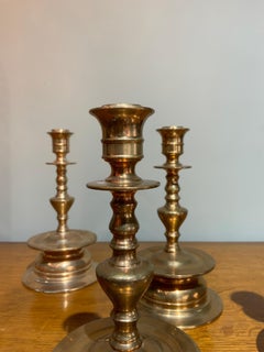 4 solid brass candelholders Skultuna sweden 1970