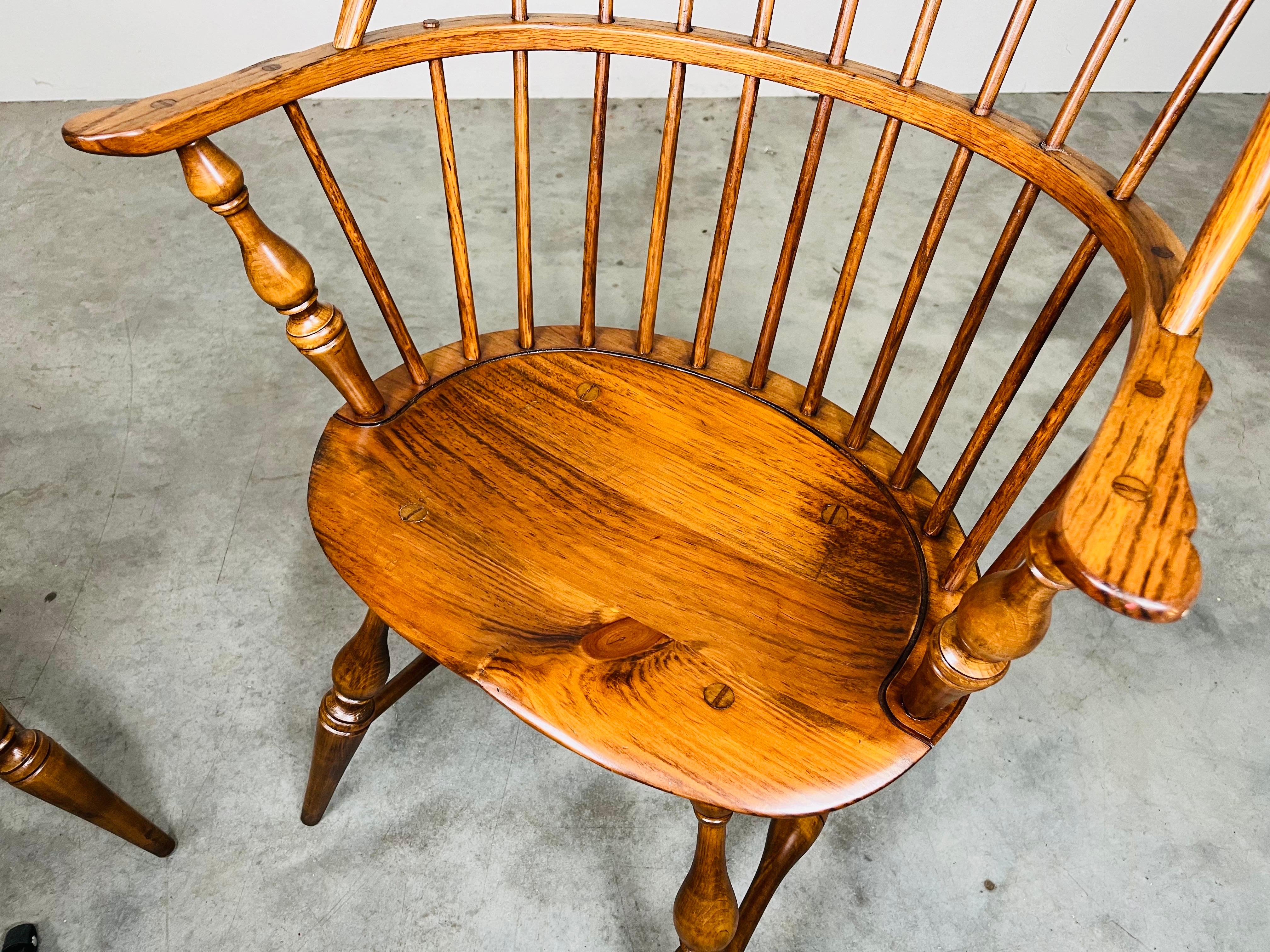 4 Spindle Back Windsor Dining Chairs Mortis & Tenon Joinery Habersham Plantation For Sale 2