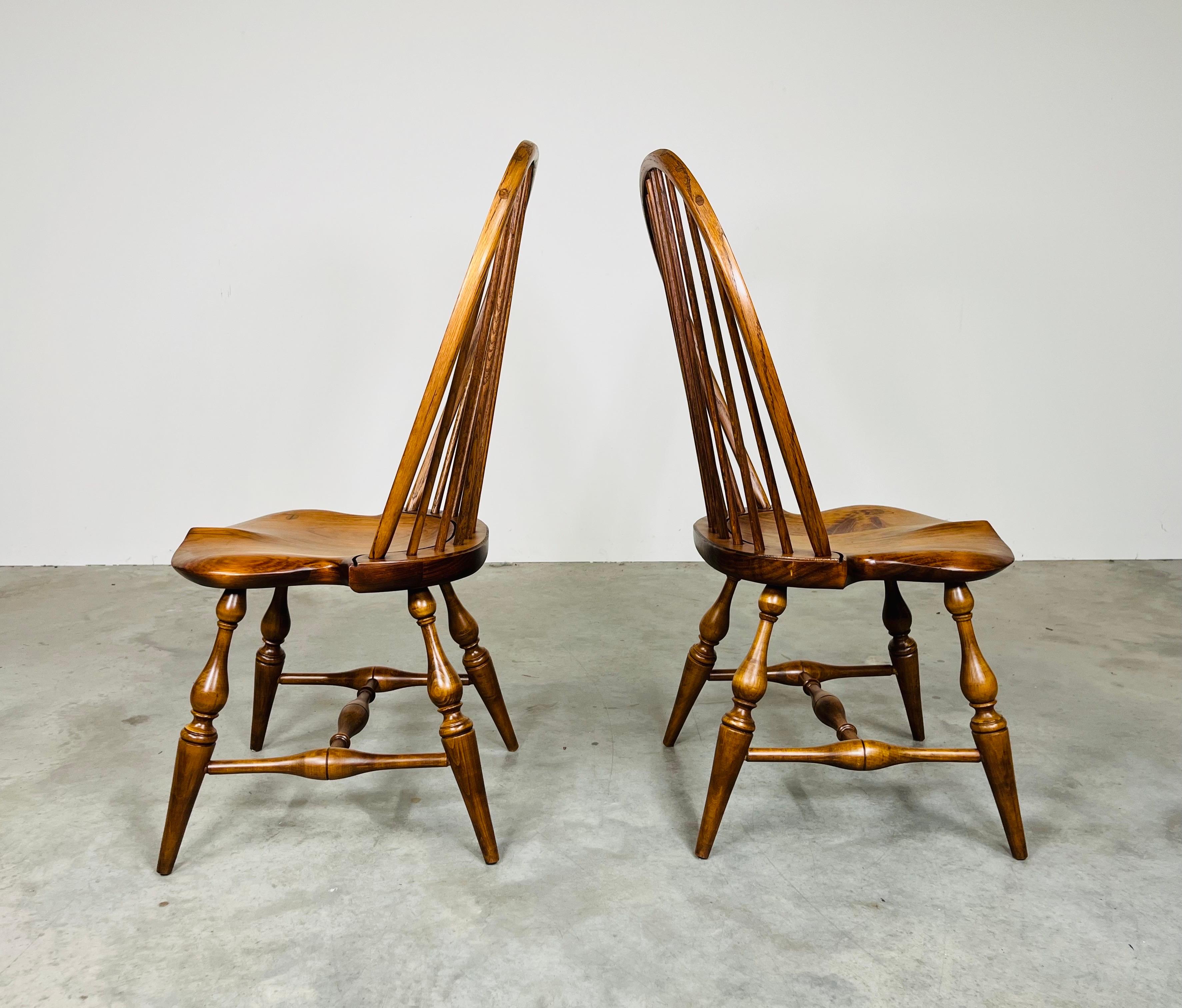 4 Spindle Back Windsor Dining Chairs Mortis & Tenon Joinery Habersham Plantation For Sale 4