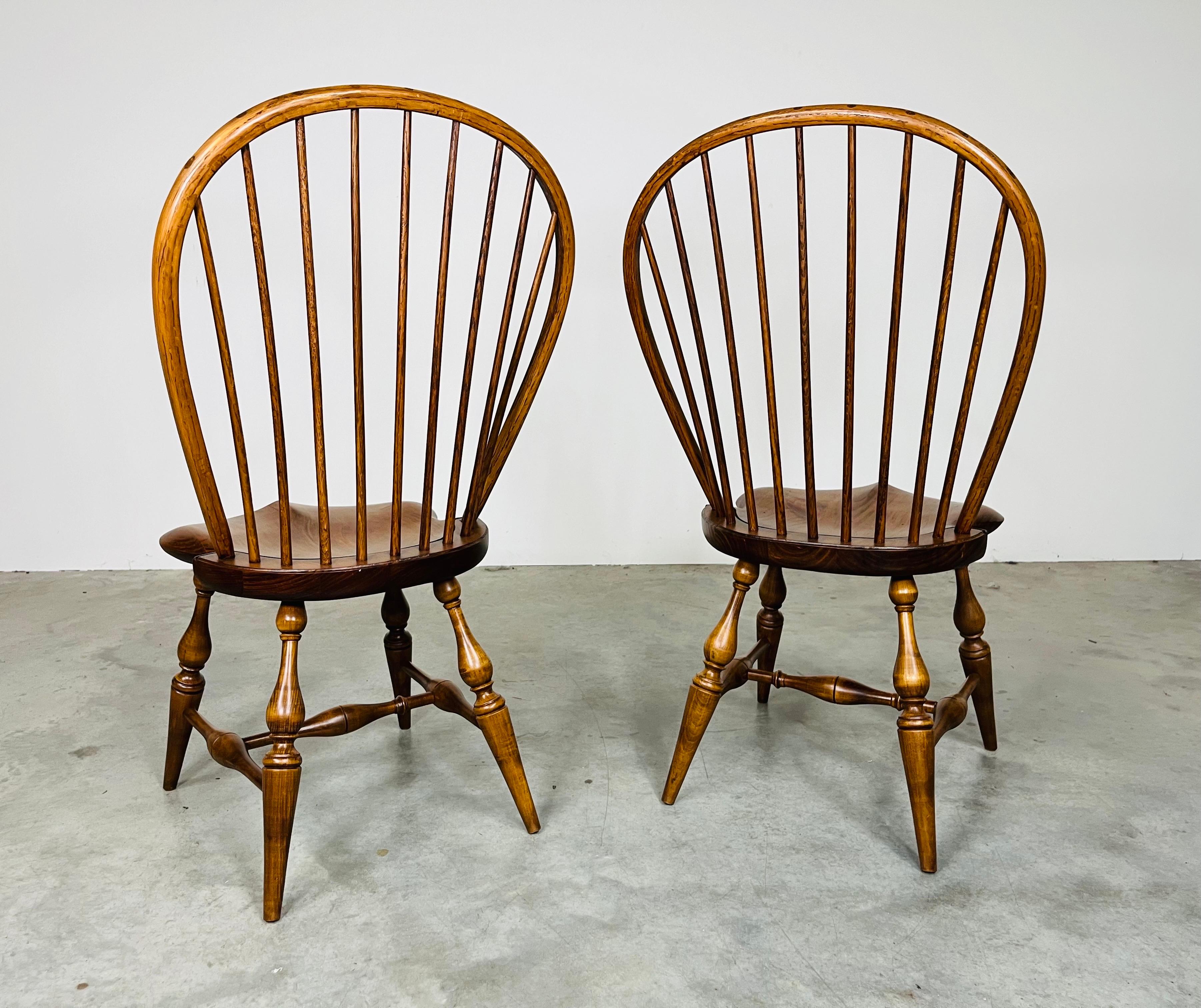 4 Spindle Back Windsor Dining Chairs Mortis & Tenon Joinery Habersham Plantation For Sale 5