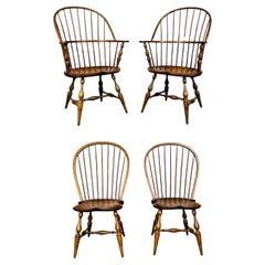 Used 4 Spindle Back Windsor Dining Chairs Mortis & Tenon Joinery Habersham Plantation