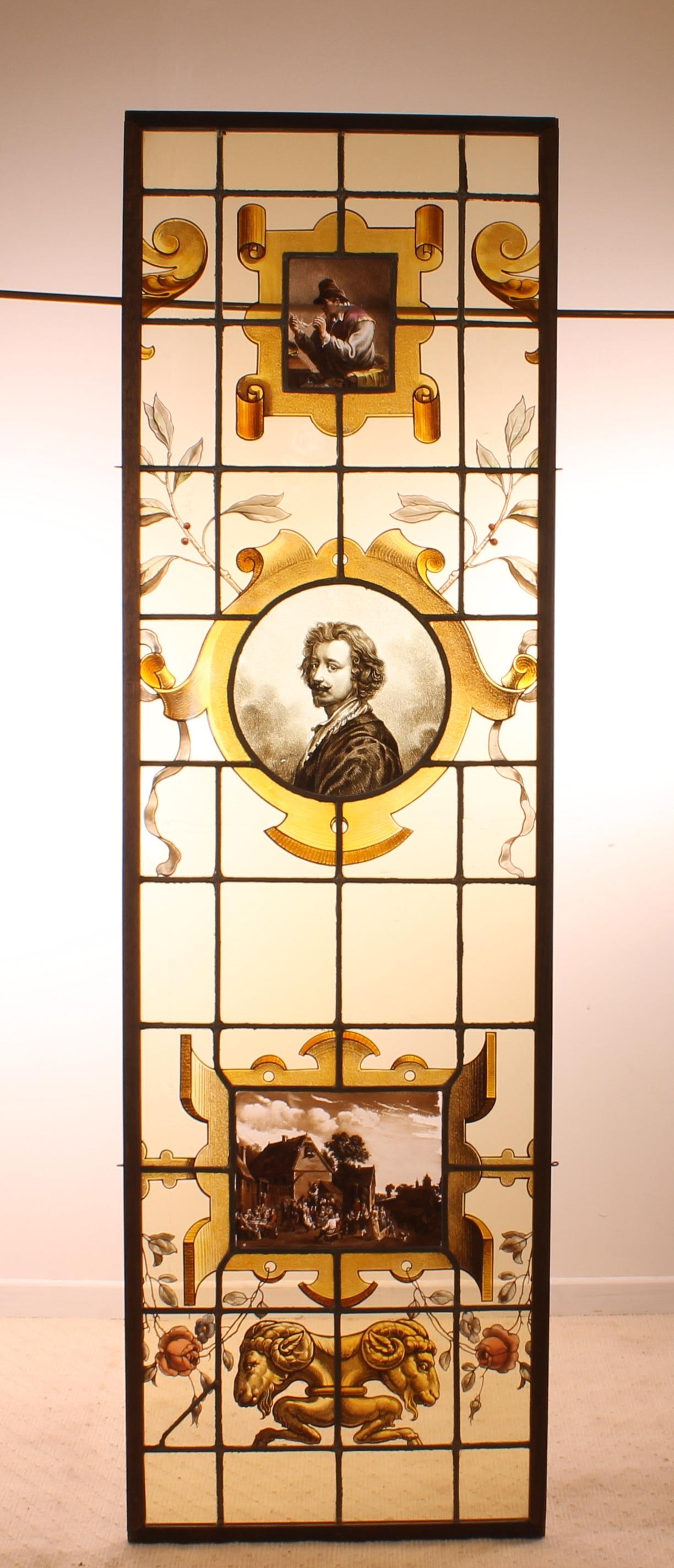 4 Stained glass di pittori del Rinascimento fiammingo e la loro pittura in vendita 5
