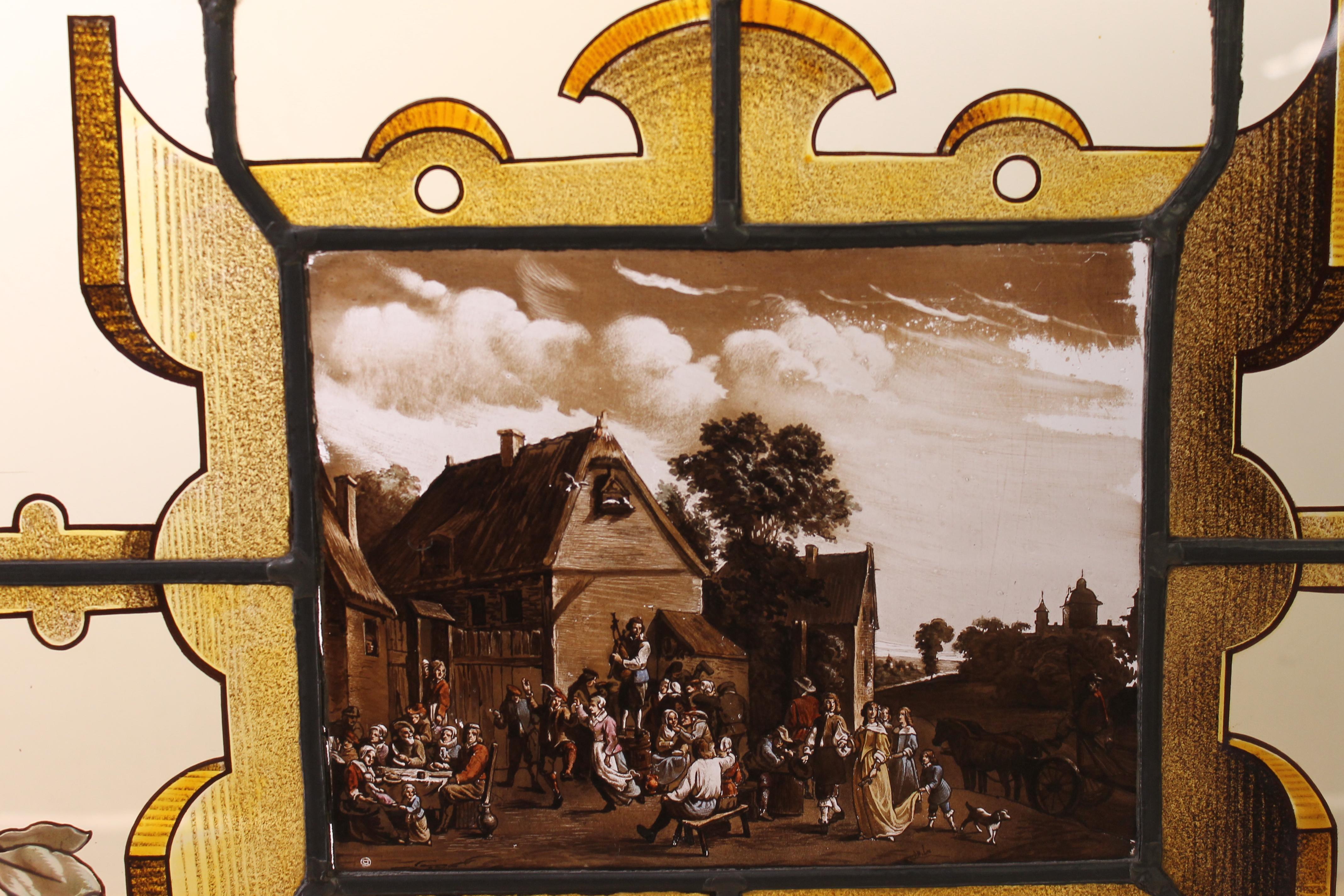 4 vitraux de peintres de la Renaissance flamande et de leur peinture en vente 8