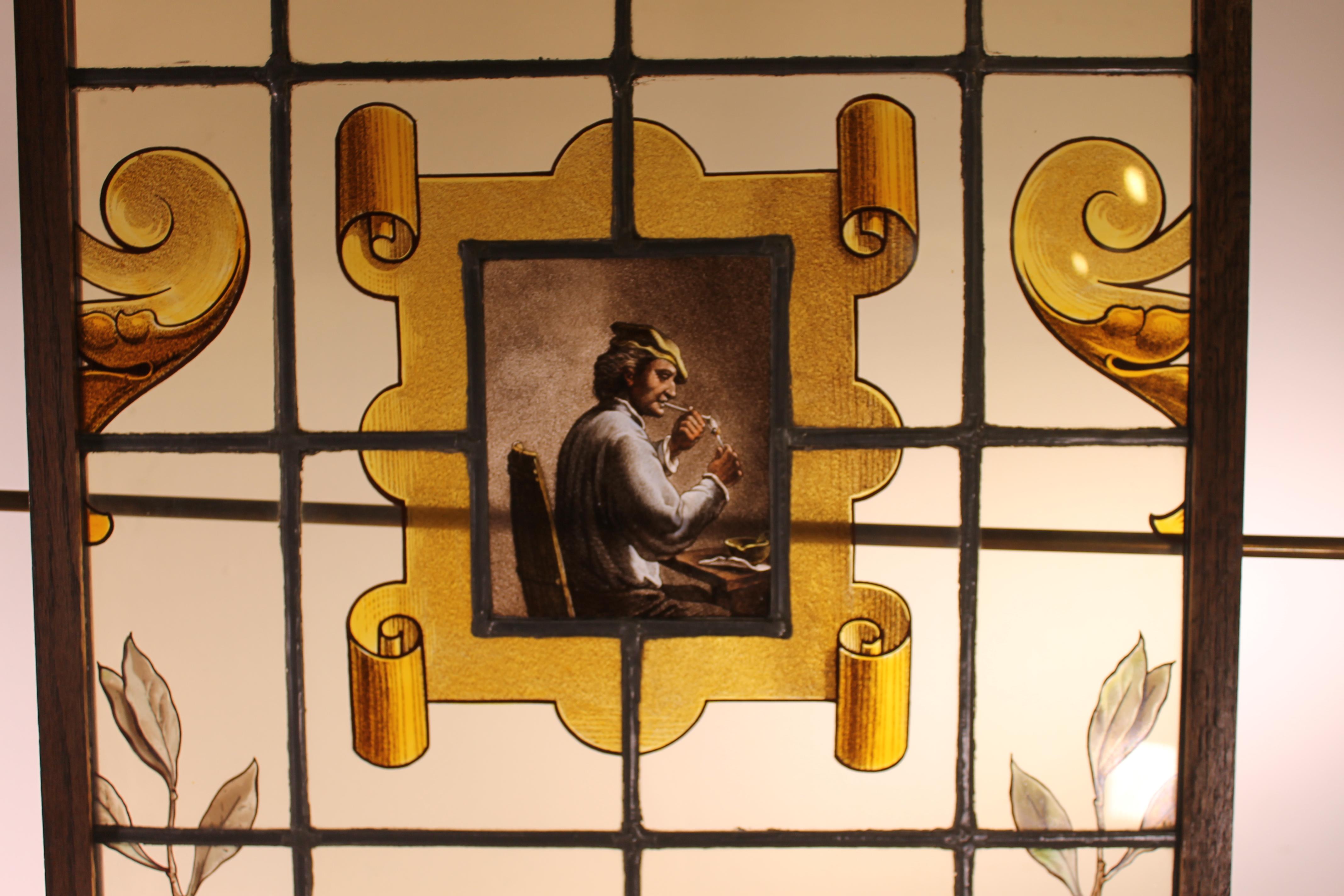 4 vitraux de peintres de la Renaissance flamande et de leur peinture Bon état - En vente à Brussels, Brussels