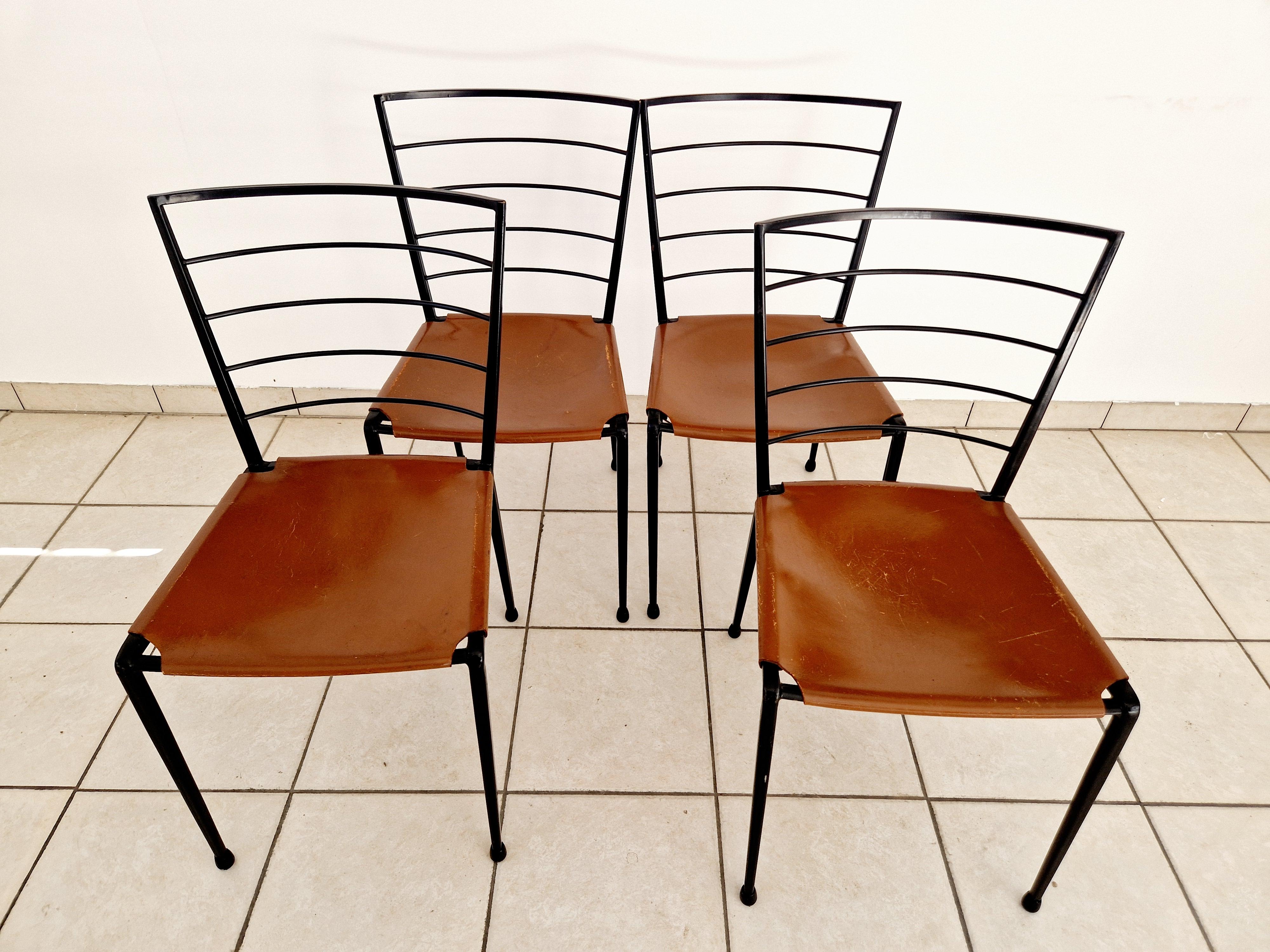 Mid Century Staples Tan Ladderax Dining Chairs 1960s For Sale 3