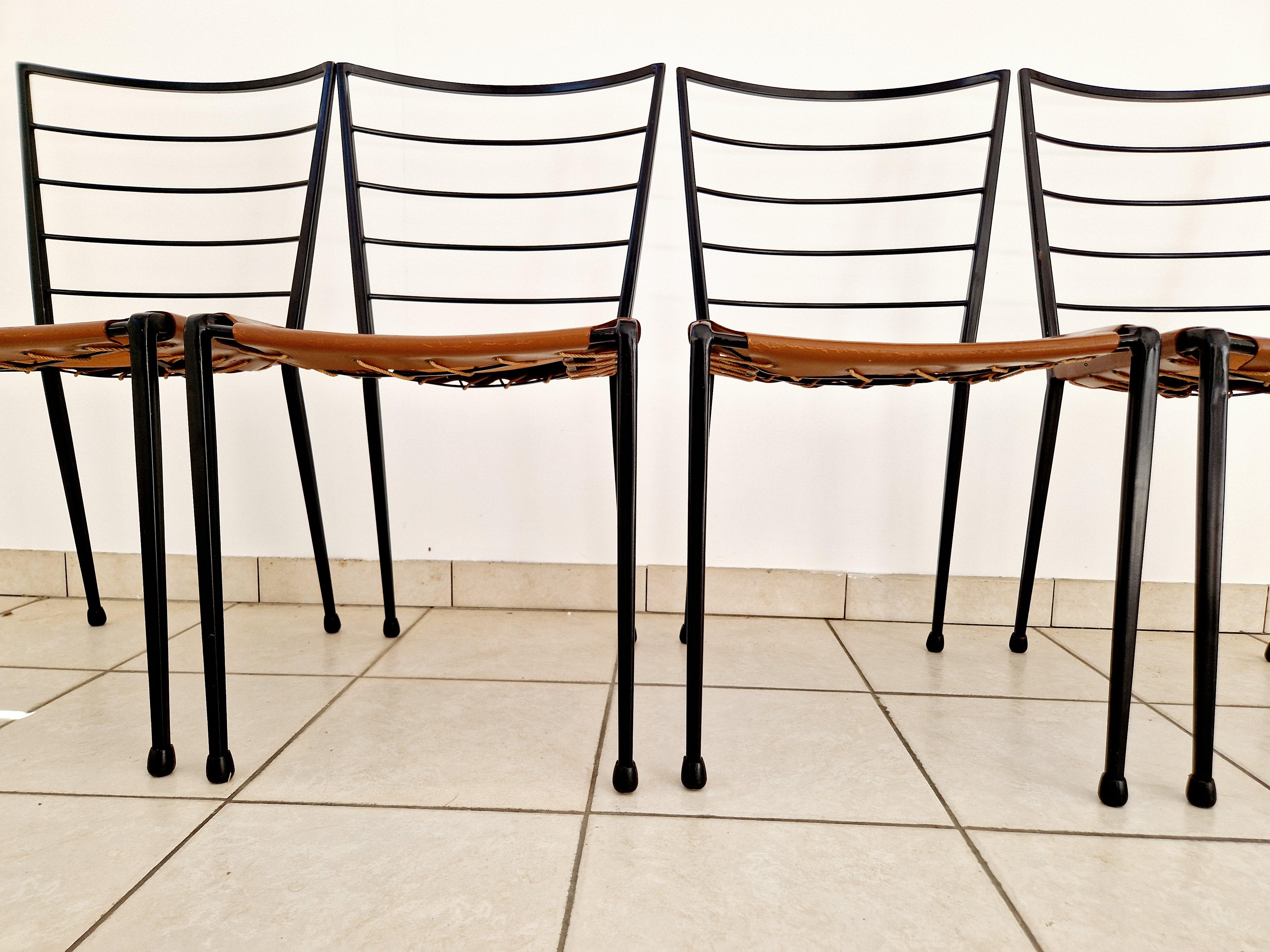 Mid-Century Modern Mid Century Staples Tan Ladderax Dining Chairs 1960s For Sale