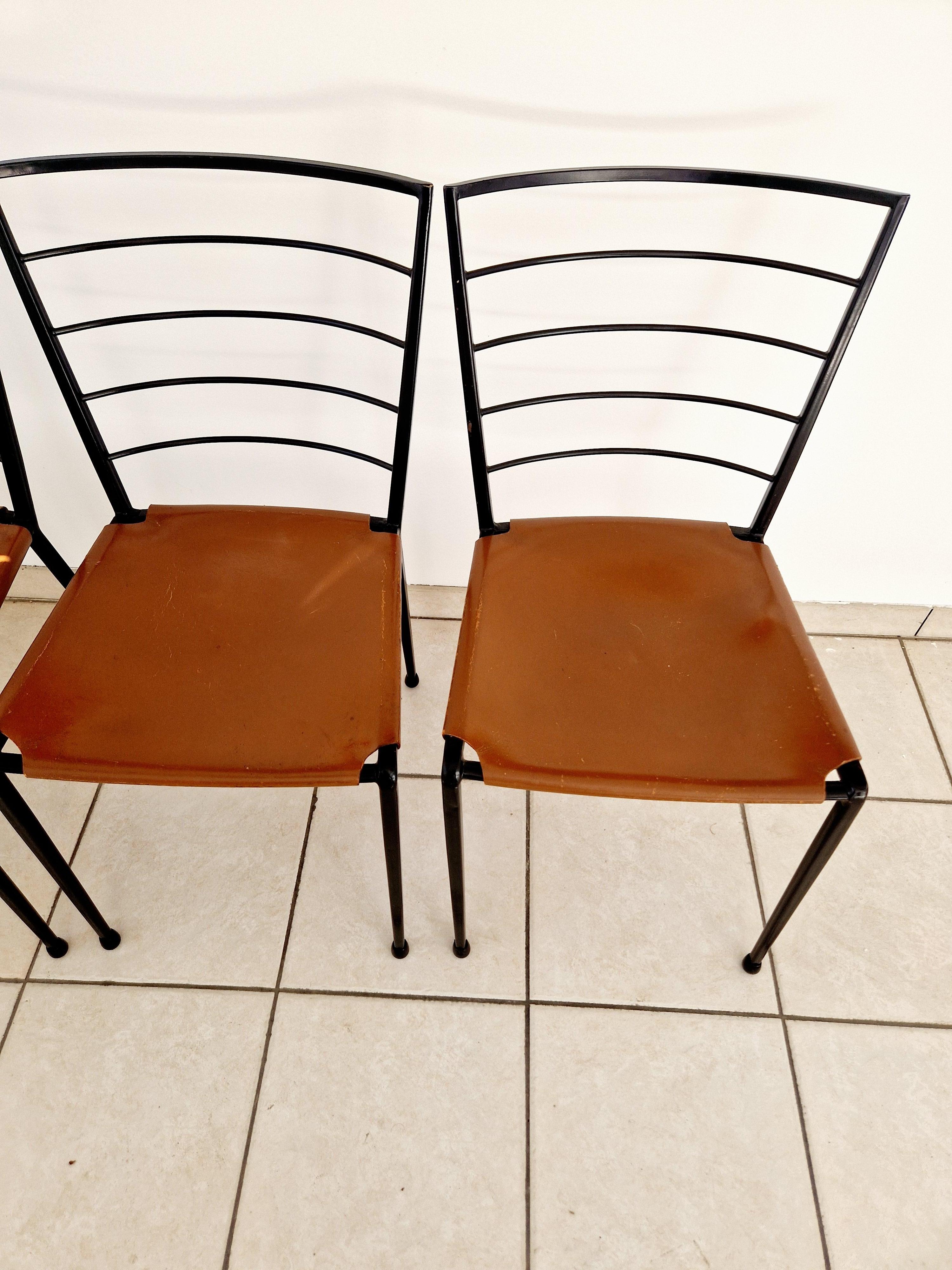 British Mid Century Staples Tan Ladderax Dining Chairs 1960s For Sale