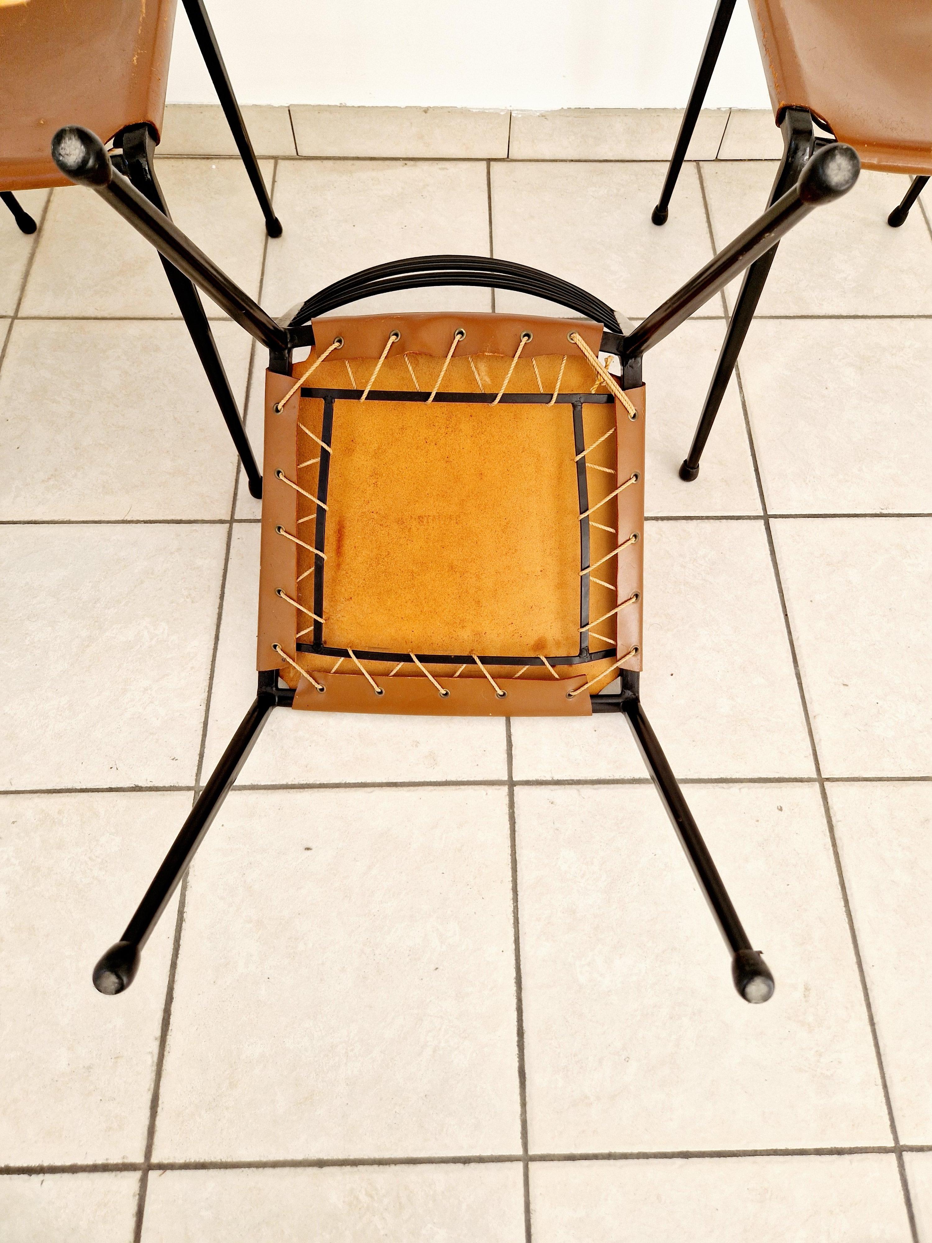 Mid Century Staples Tan Ladderax Dining Chairs 1960s For Sale 1