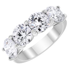 4 Stone Diamond Ring '4.01 Ct H S11 Diamonds GIA' in White Gold
