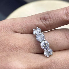 4 Stone Diamond Ring '4.01 Ct H VVS Diamonds GIA' in White Gold