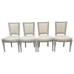 4 Swedish Gustavian Side Chairs