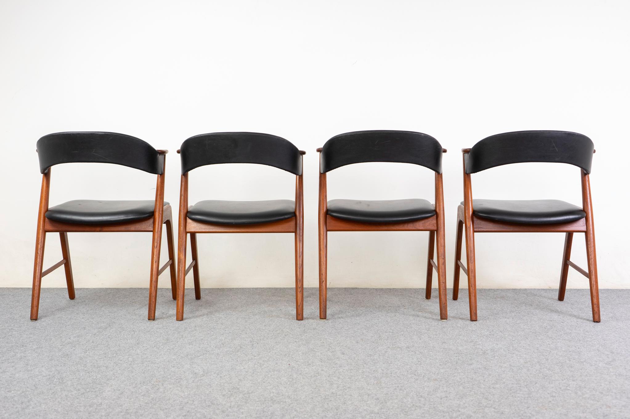 4 Teakholz-Esszimmerstühle von Kai Kristiansen im Angebot 7