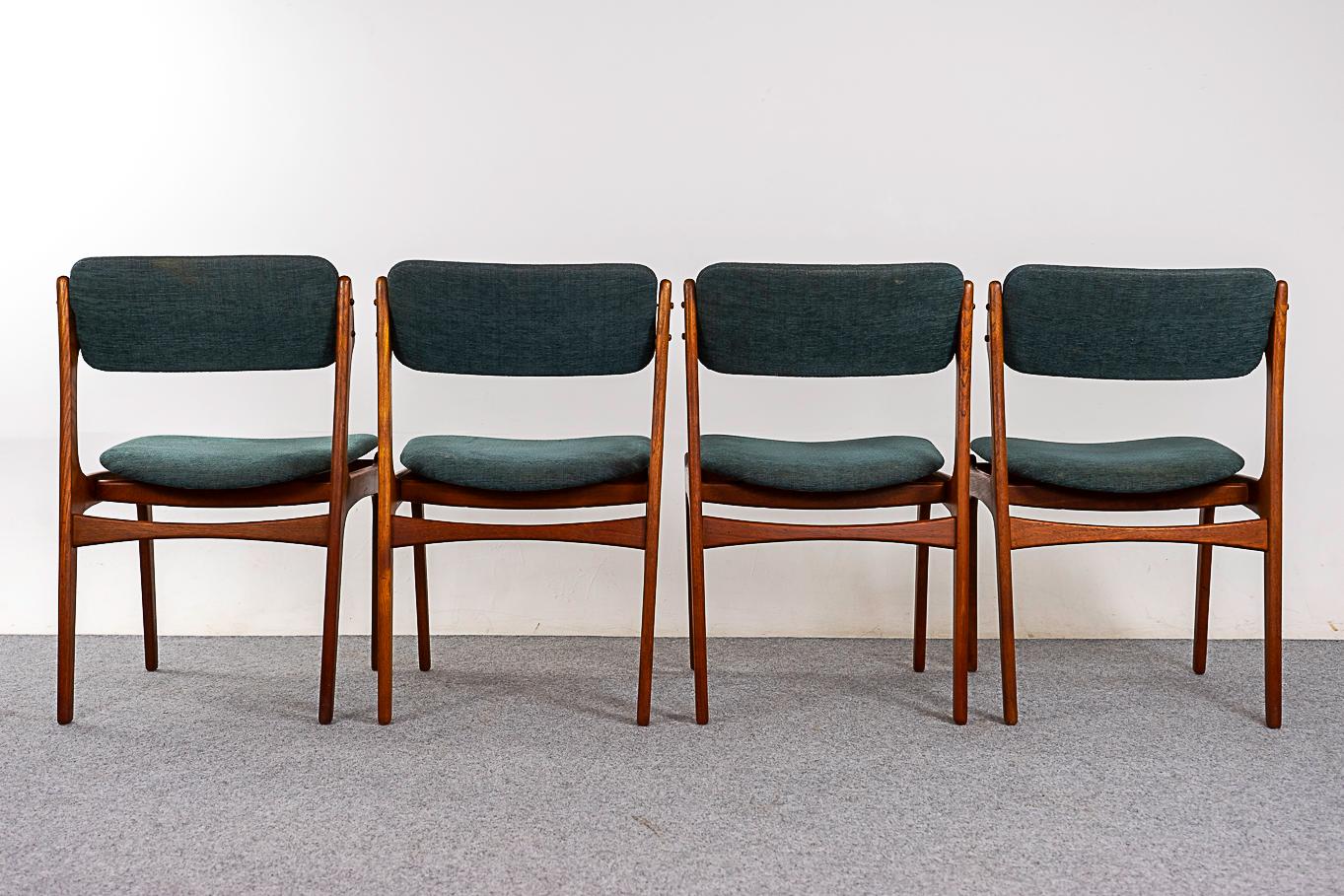 4 Teak Model 49 Dining Chairs by Erik Buch 5