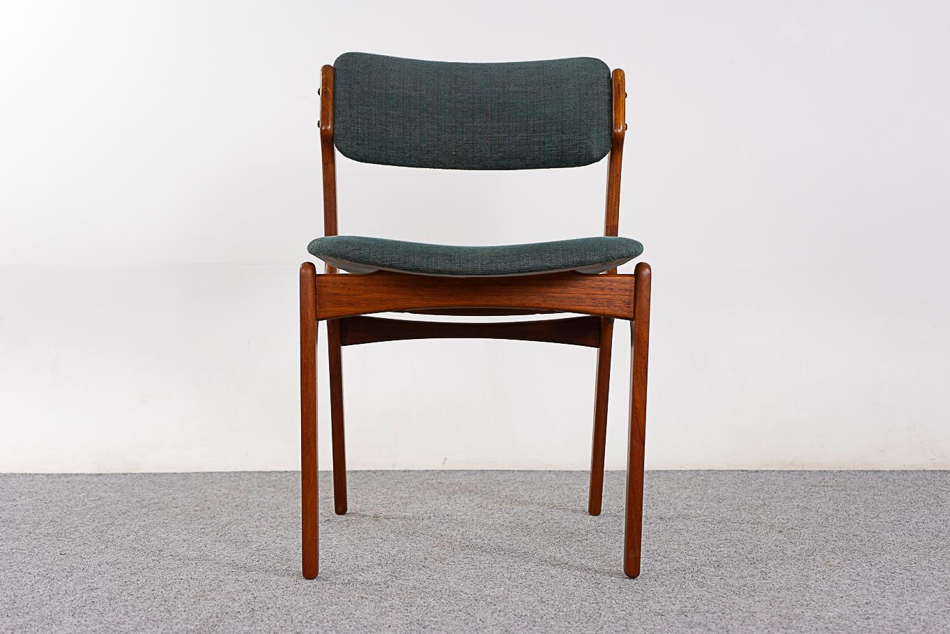 Scandinavian Modern 4 Teak Model 49 Dining Chairs by Erik Buch