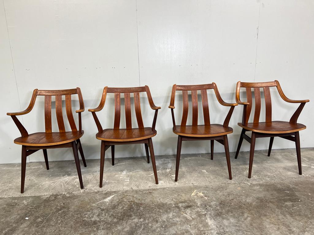 Olandese 4 Teak Vintage Retro 1960's Mid-Century Poltrona olandese Cees Braakman in vendita