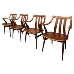 4 Teak Vintage Retro 1960's Mid-Century Poltrona olandese Cees Braakman