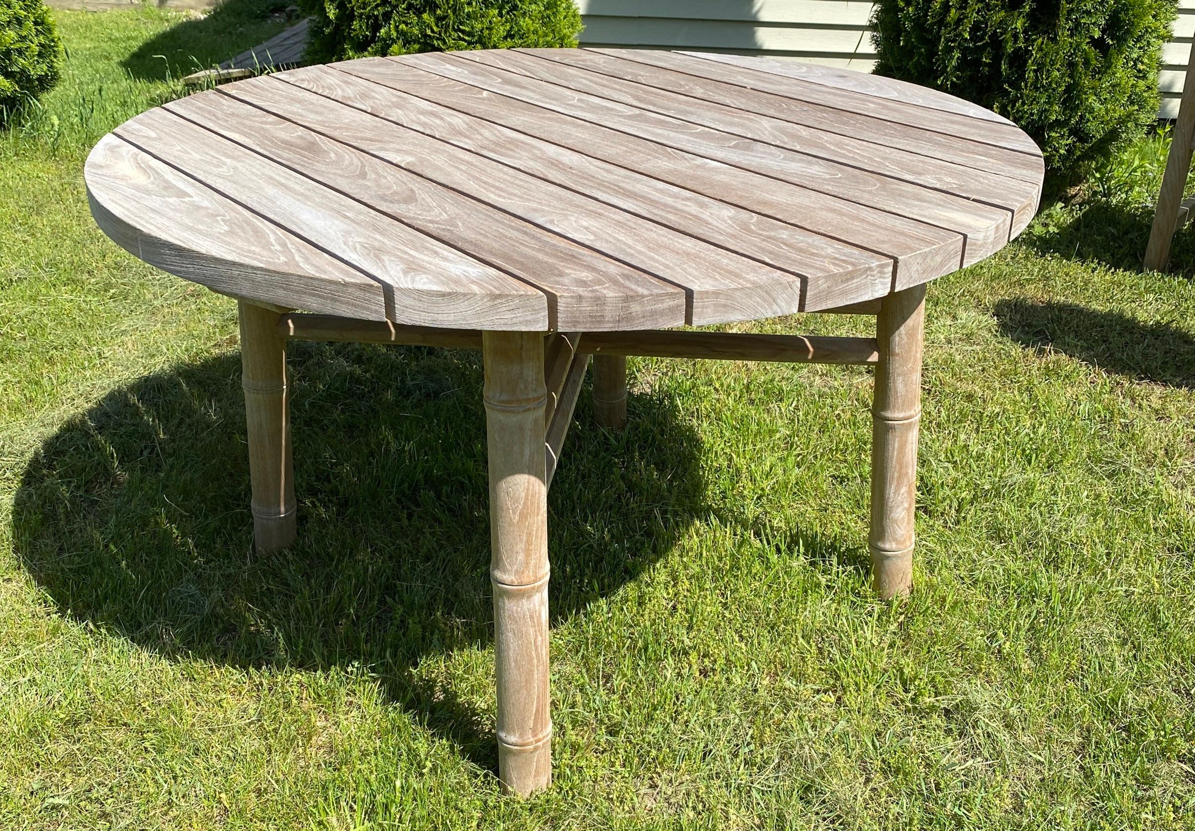 4 Esszimmerstühle aus Teakholz für den Außenbereich im Angebot 1