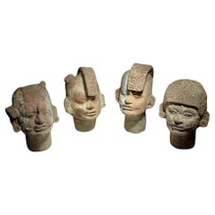 Antique 4 Teotihuacan Marionette Heads
