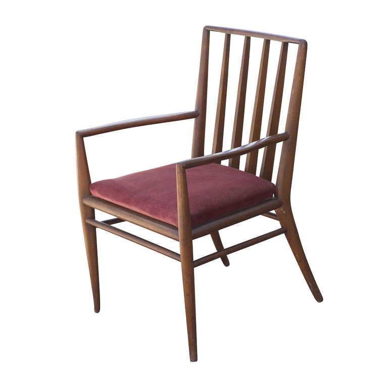 Mid-20th Century 4 T.H. Robsjohn Gibbings For Widdicomb Mahogany Dining Chairs For Sale