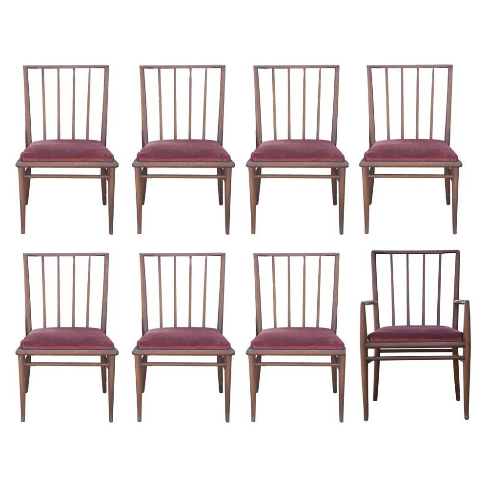 4 T.H. Robsjohn Gibbings For Widdicomb Mahogany Dining Chairs
