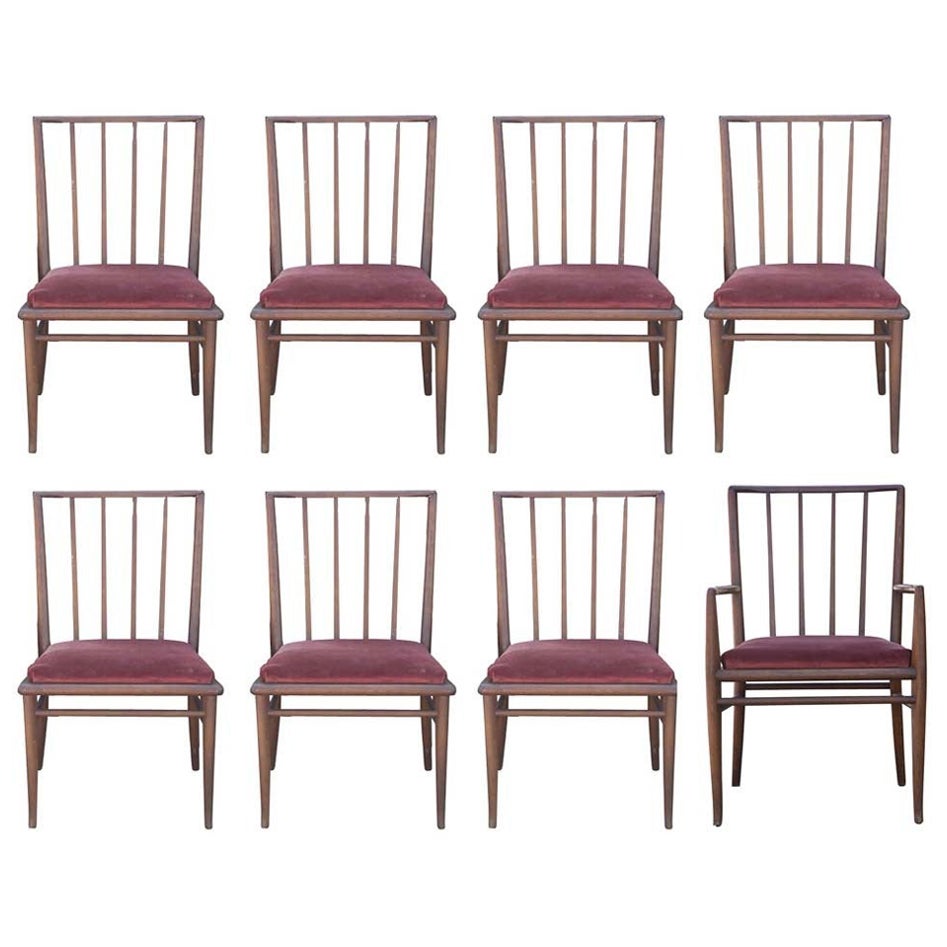 4 T.H. Robsjohn Gibbings For Widdicomb Mahogany Dining Chairs