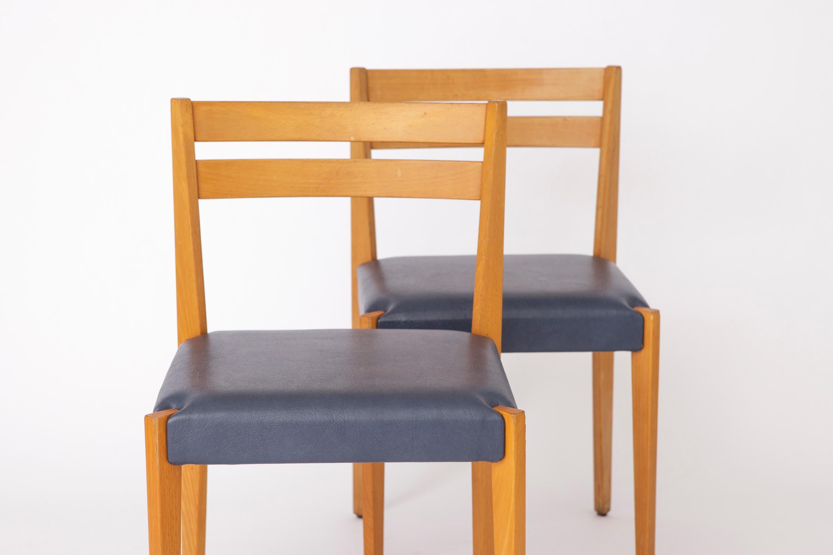 Polished 4 Thonet Chairs Vintage 1970s - German Design For Sale
