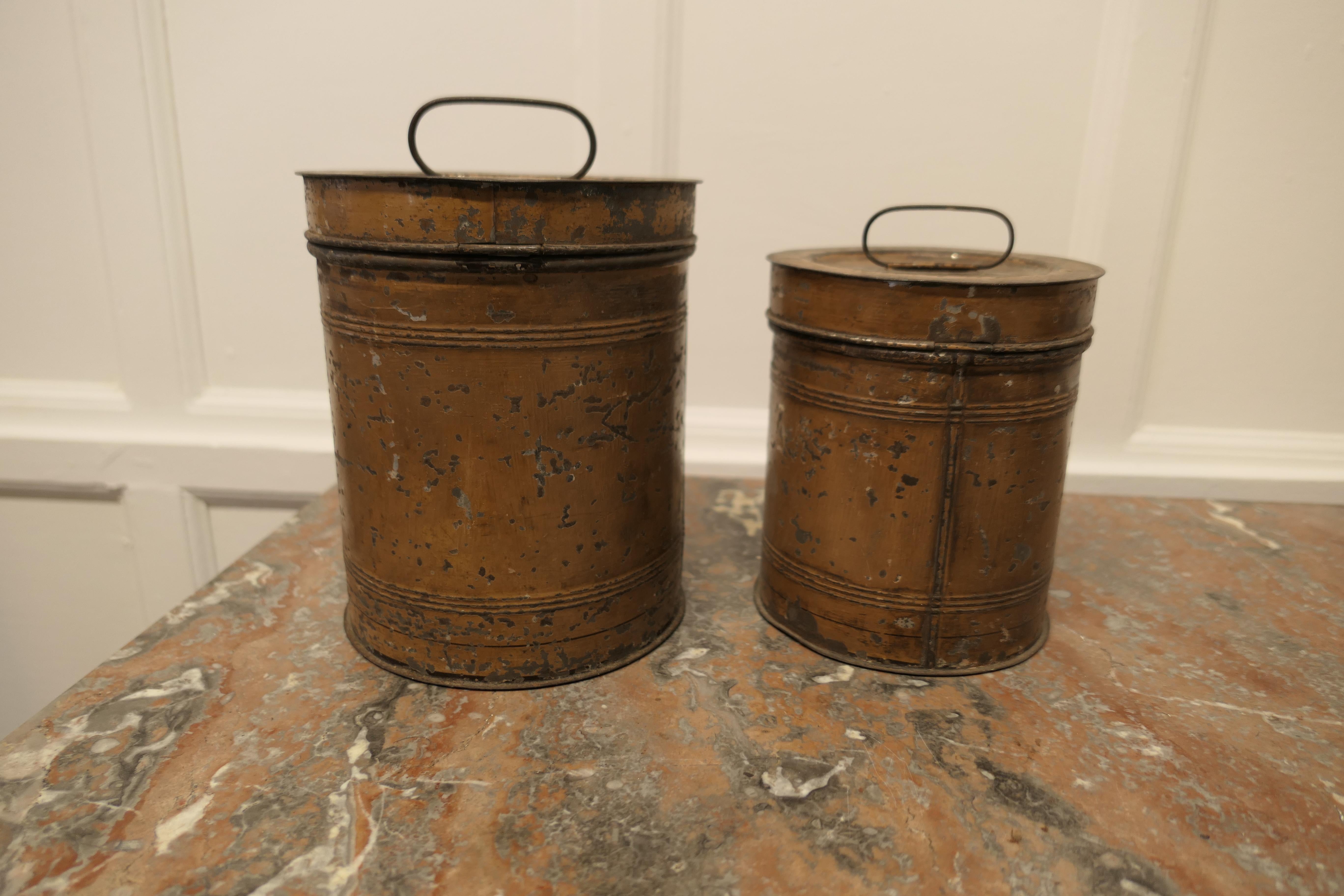 19th Century 4 Tolewear Kitchen Food Canisters For Sale
