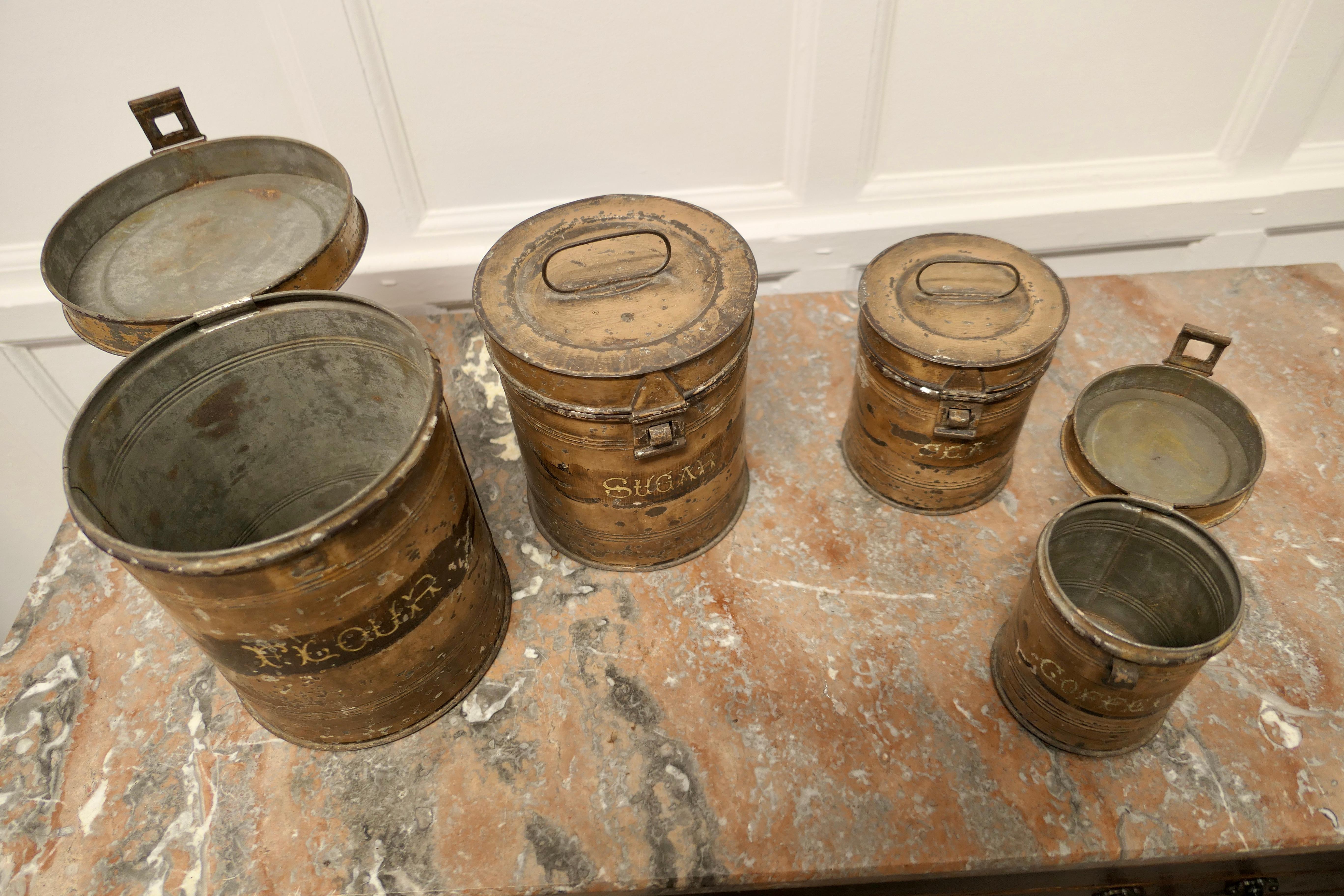 4 Tolewear Kitchen Food Canisters For Sale 2