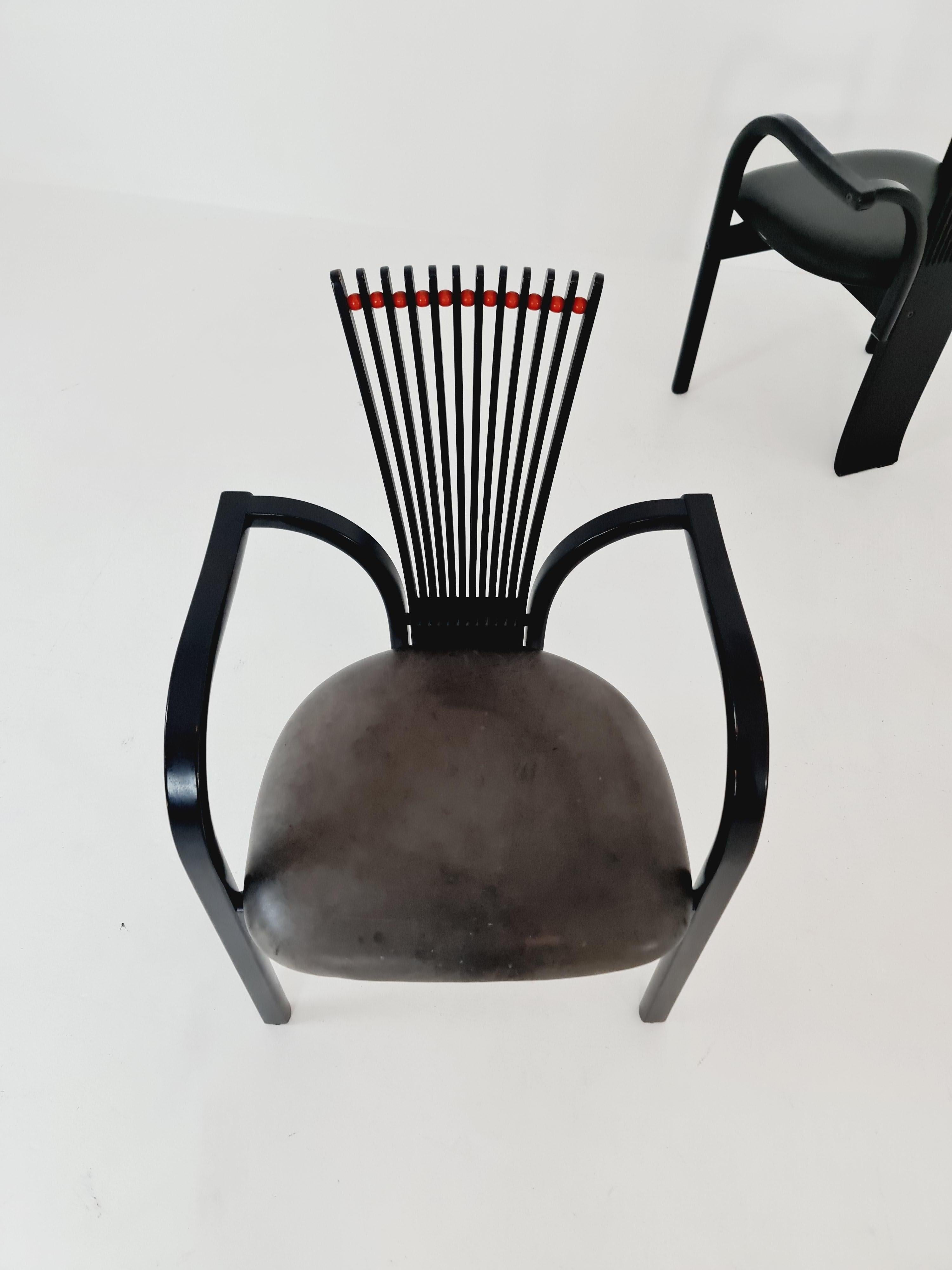 4 Totem dining chairs by Torstein Nilsen for Westnofa, Italian design table For Sale 8