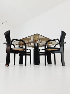 4 Totem dining chairs by Torstein Nilsen for Westnofa, Italian design table