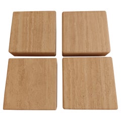 4 Travertine Squares, Modular Coffee Table
