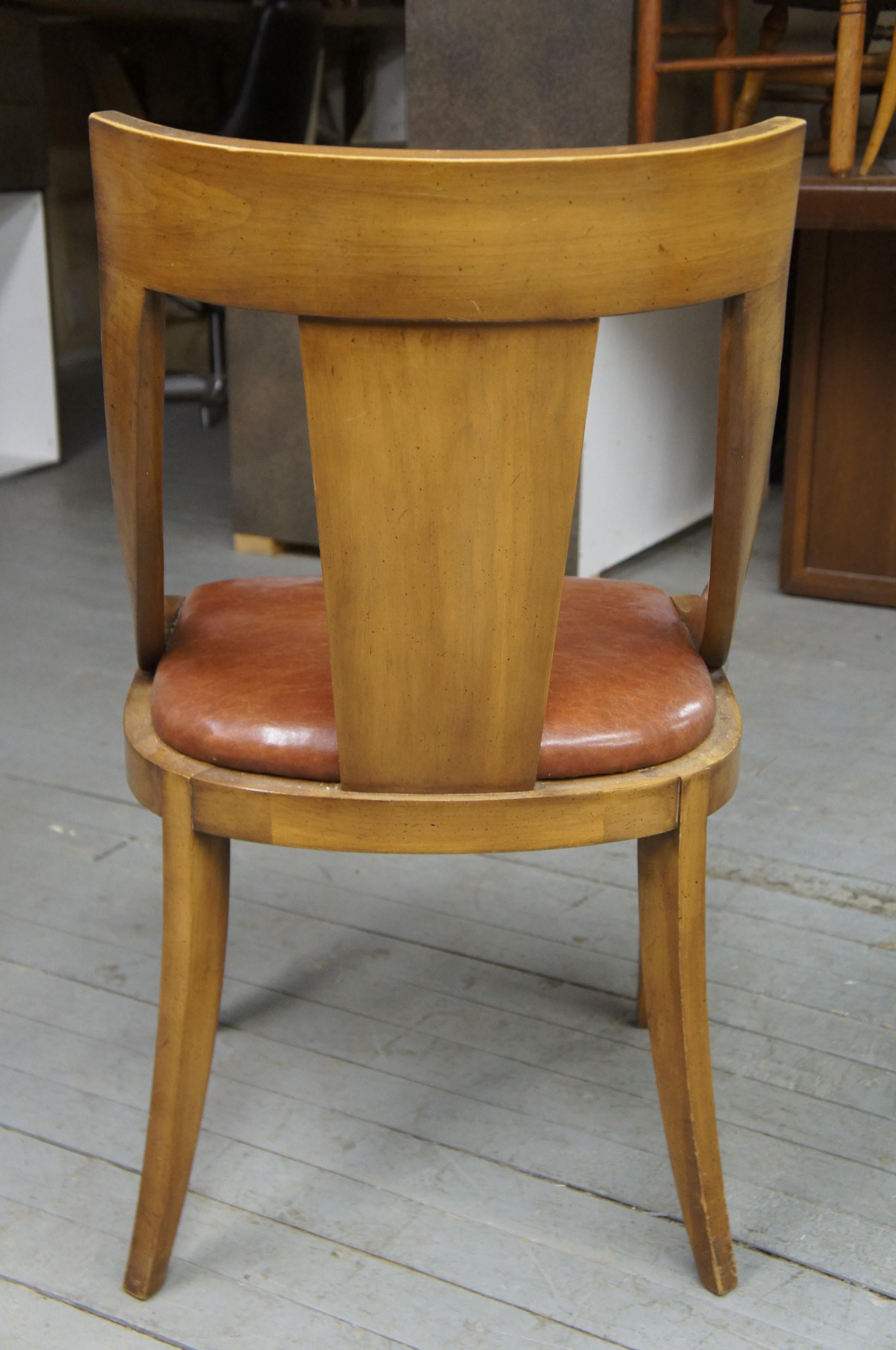 Mid-20th Century 4 Union National Midcentury Parma Fruitwood Italian Provincial Chairs French Em