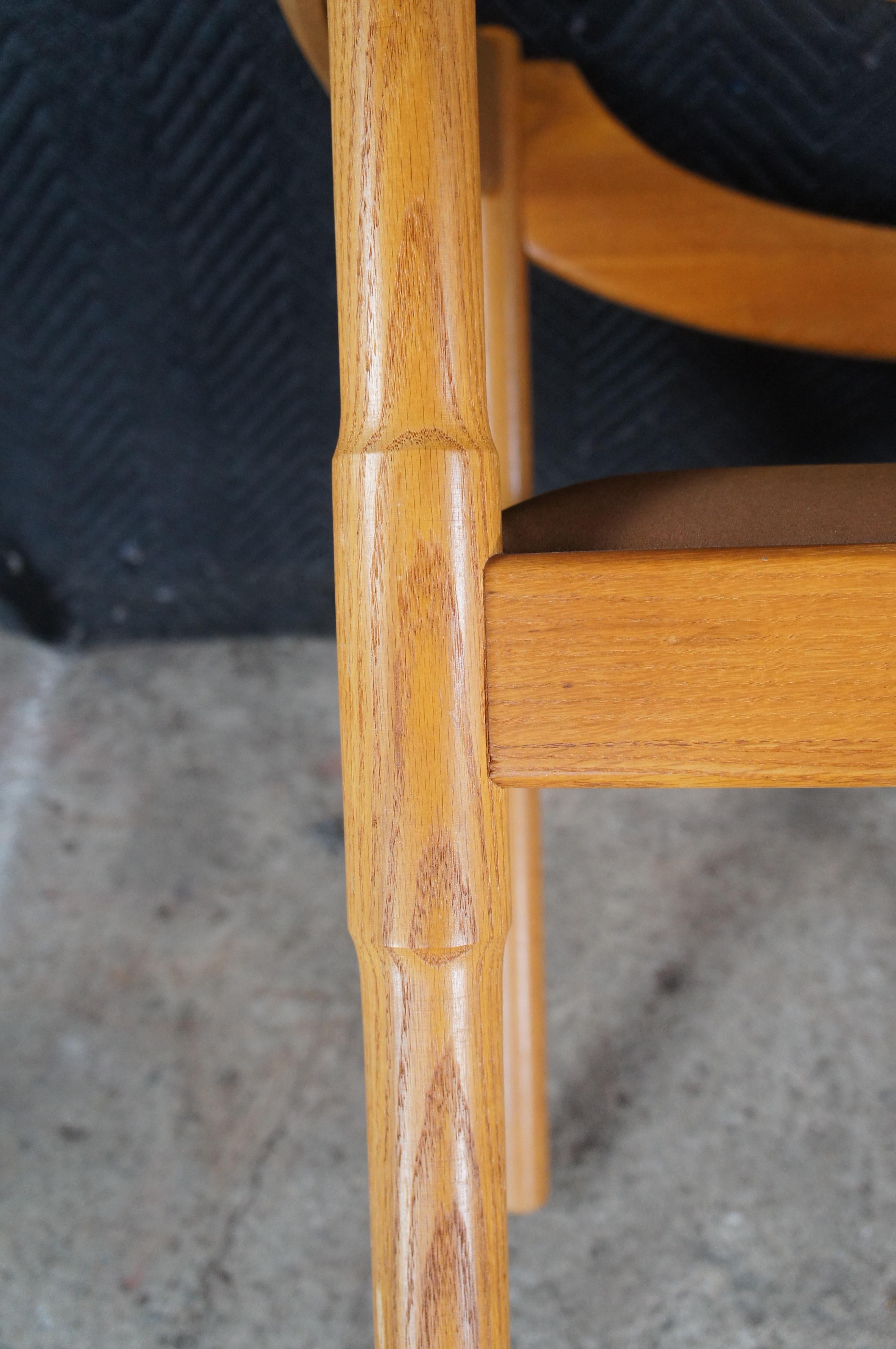 4 Vico Magistretti Italienisch Mitte des Jahrhunderts Modern Carimate Dining Sessel Leder im Angebot 7