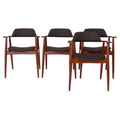 4 poltrone vintage di Hartmut Lohmeyer per Wilkhahn 1960 - Design tedesco