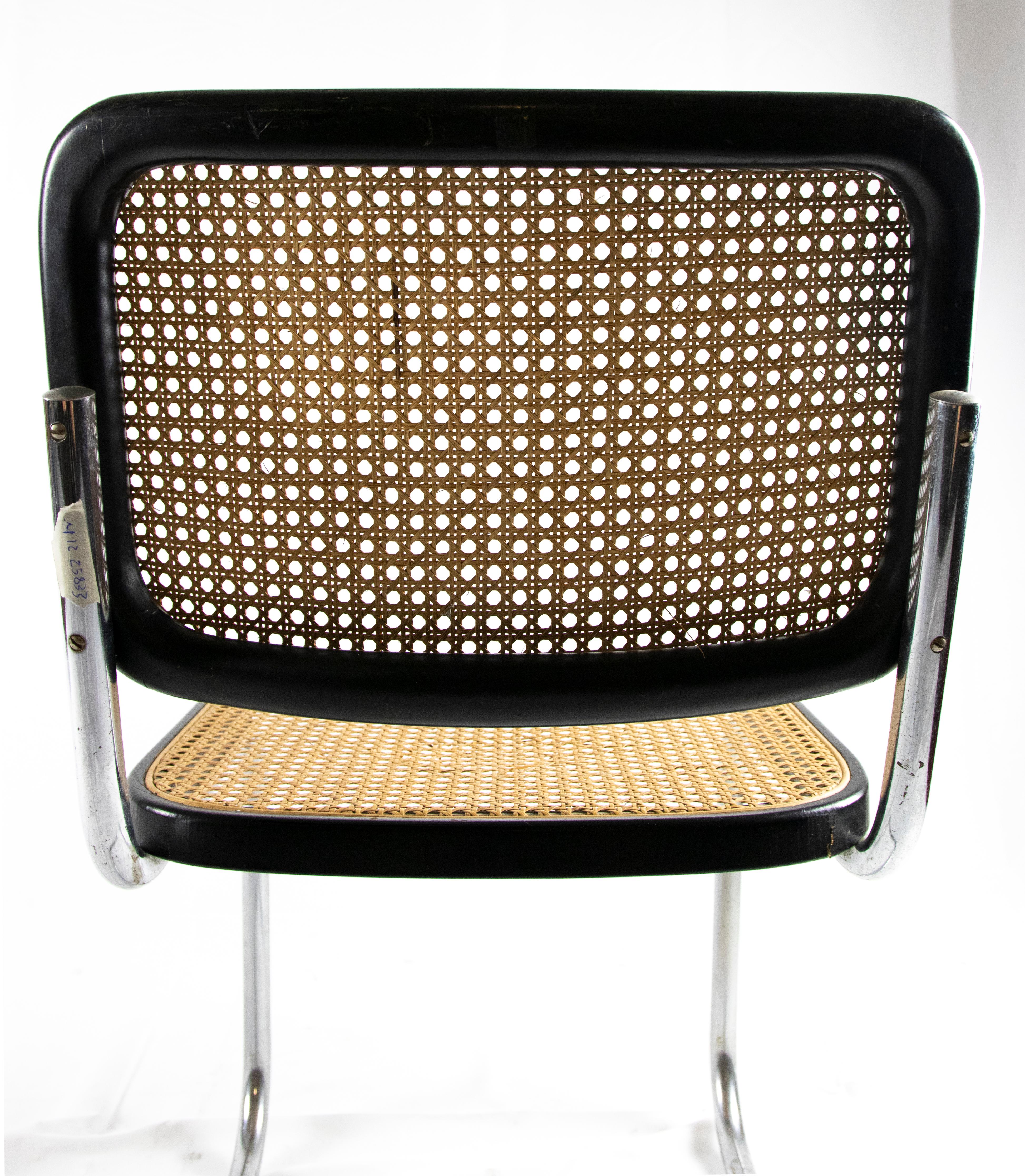 4 Vintage Cesca Thonet Dining Chairs 'B64' by Marcel Breuer, 1950s In Good Condition In Roma, IT