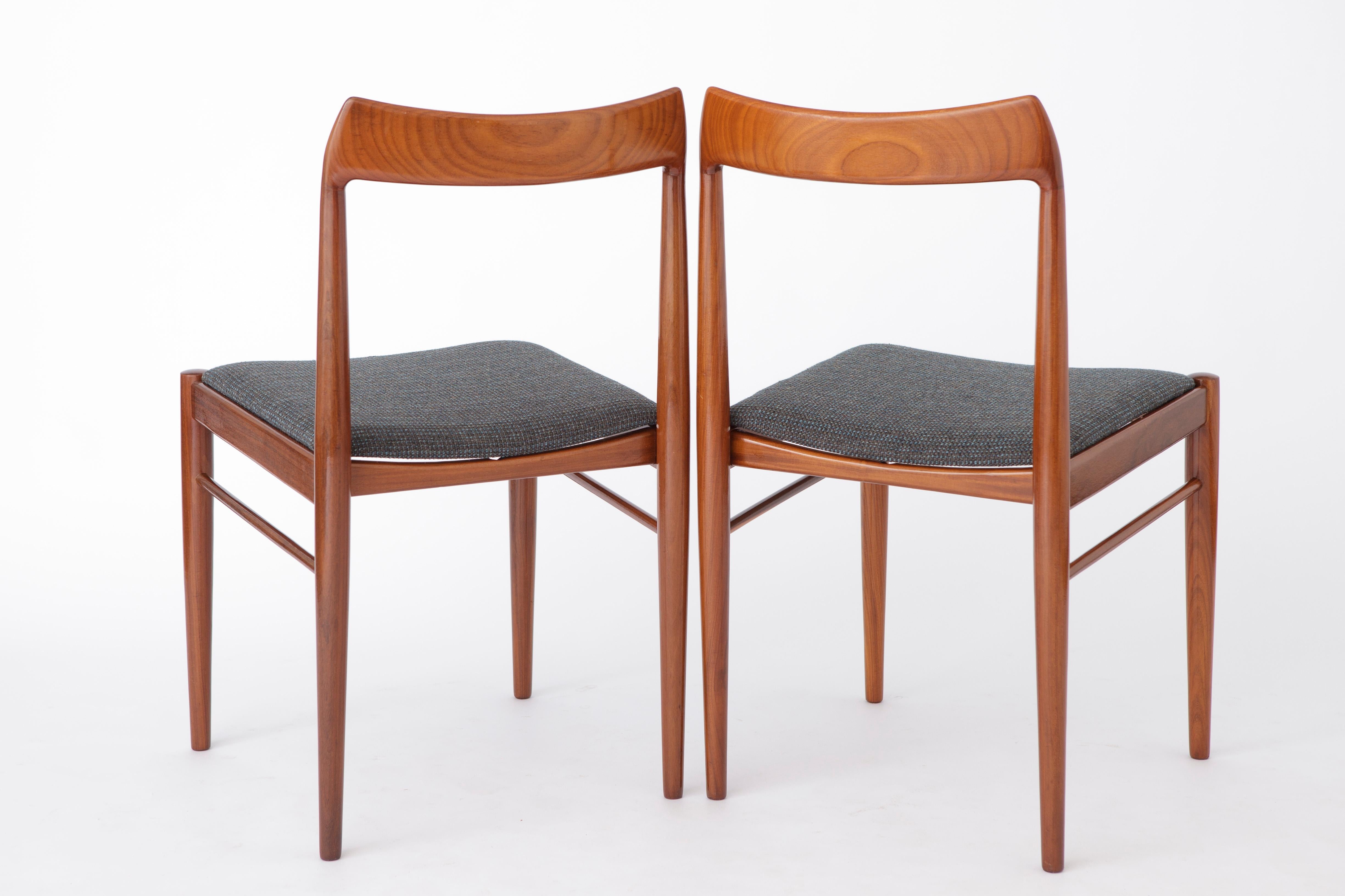 Teak 4 Vintage Chairs, 1960s-1970s, Germany For Sale